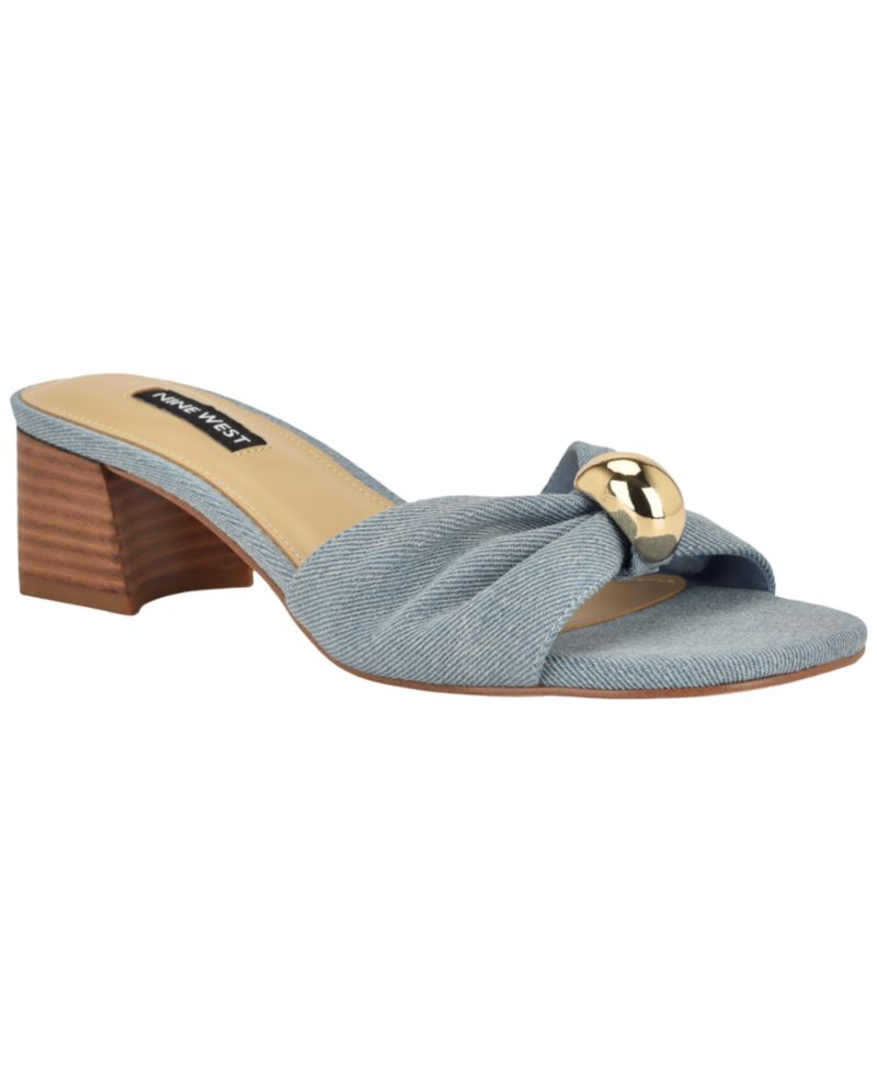 Women's Gerry Ornamented Slip-On Block Heel Dress Sandals