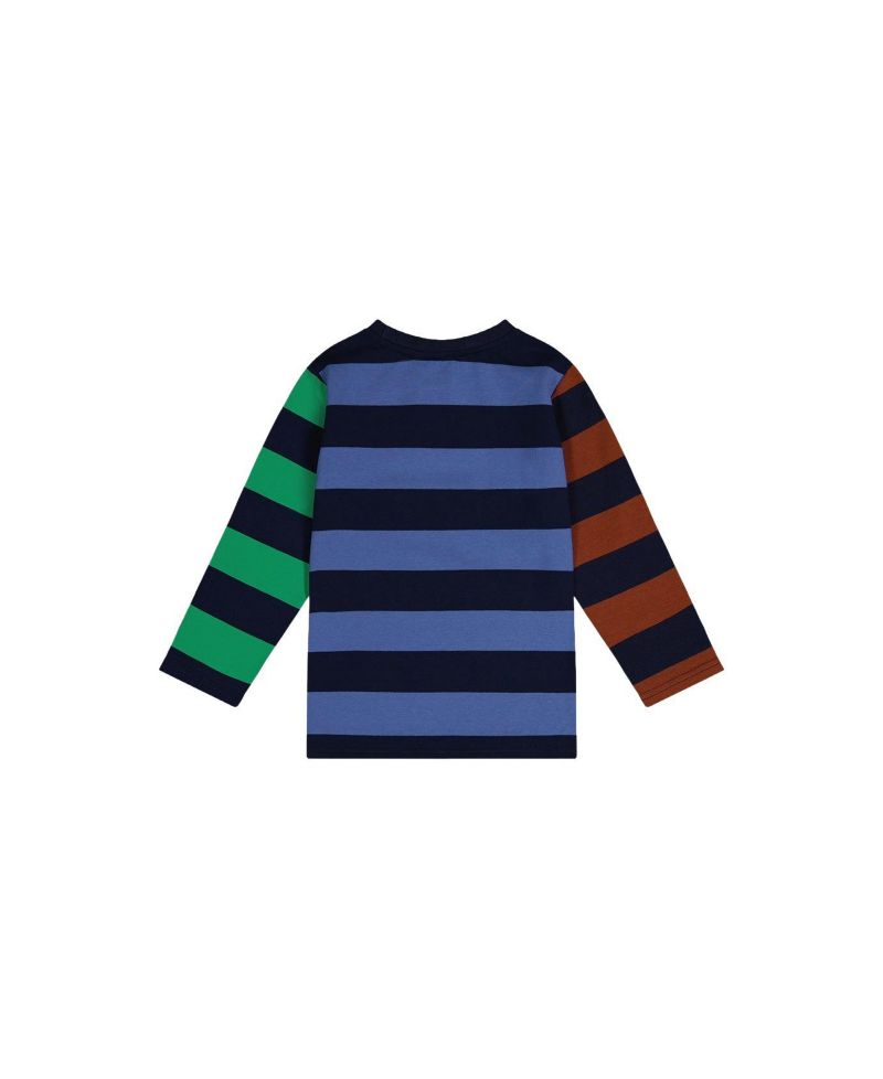 Little and Big Boy Large Striped Long Sleeve T-Shirt