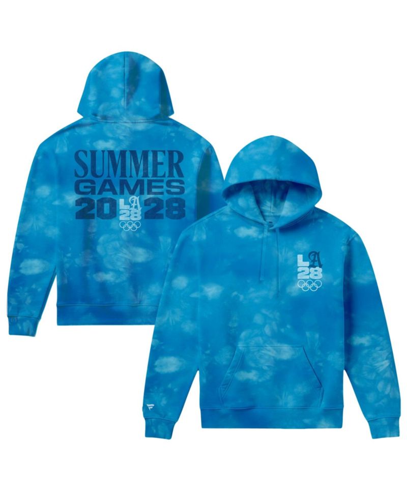 Men's Blue LA28 Bluebell Collection Tie Dye Hoodie