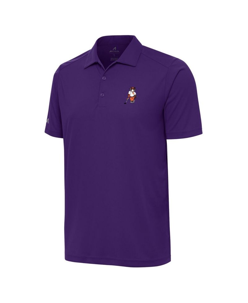 Men's Purple Clemson Tigers Golfer Tribute Polo Shirt