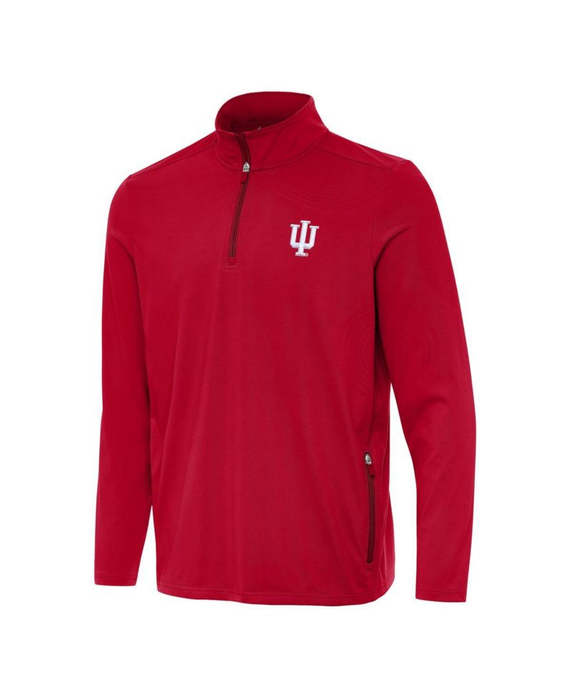 Men's Crimson Indiana Hoosiers Perilous Quarter-Zip Pullover Top