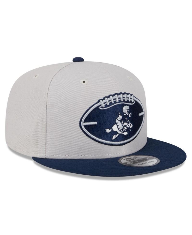 Men's Stone/Navy Dallas Cowboys 2024 Sideline Historic 9FIFTY Snapback Hat