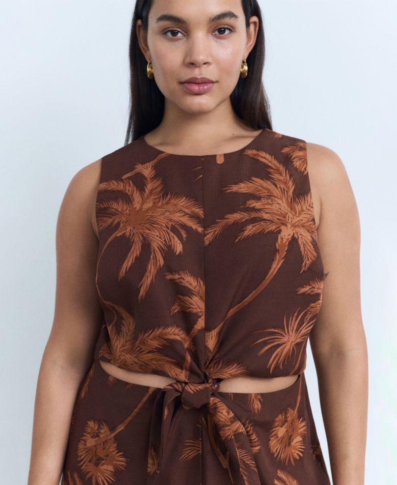 Women's Cut Out Knot Detail Lyocell Jumpsuit