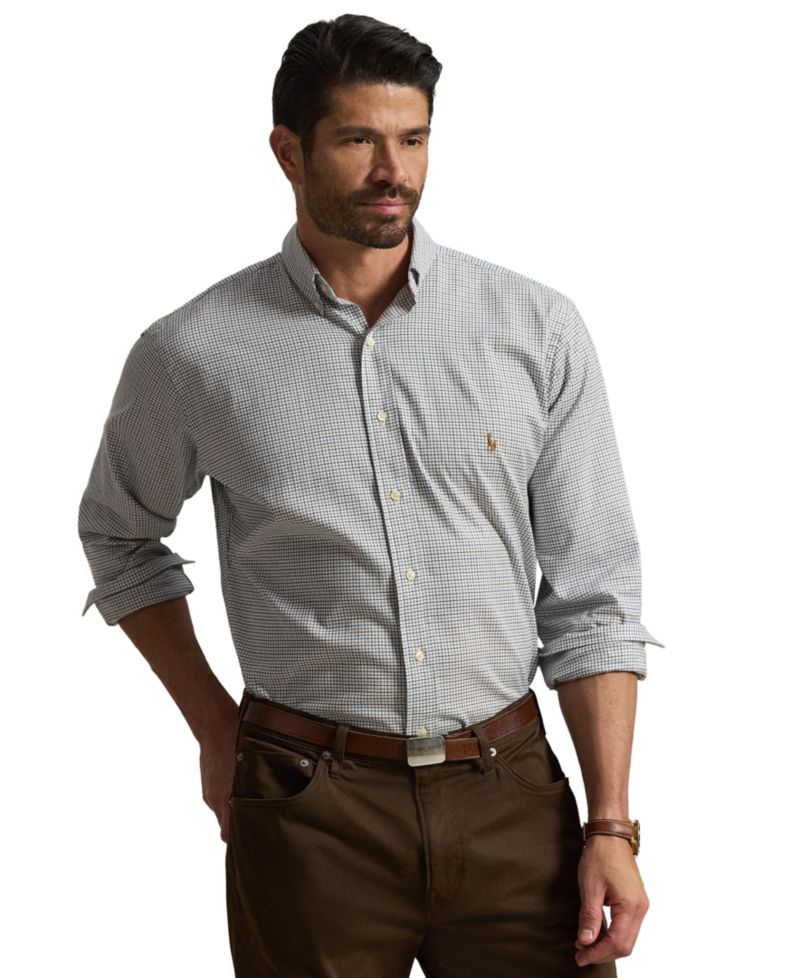 Men's Big & Tall Stripe Soft Cotton Shirt