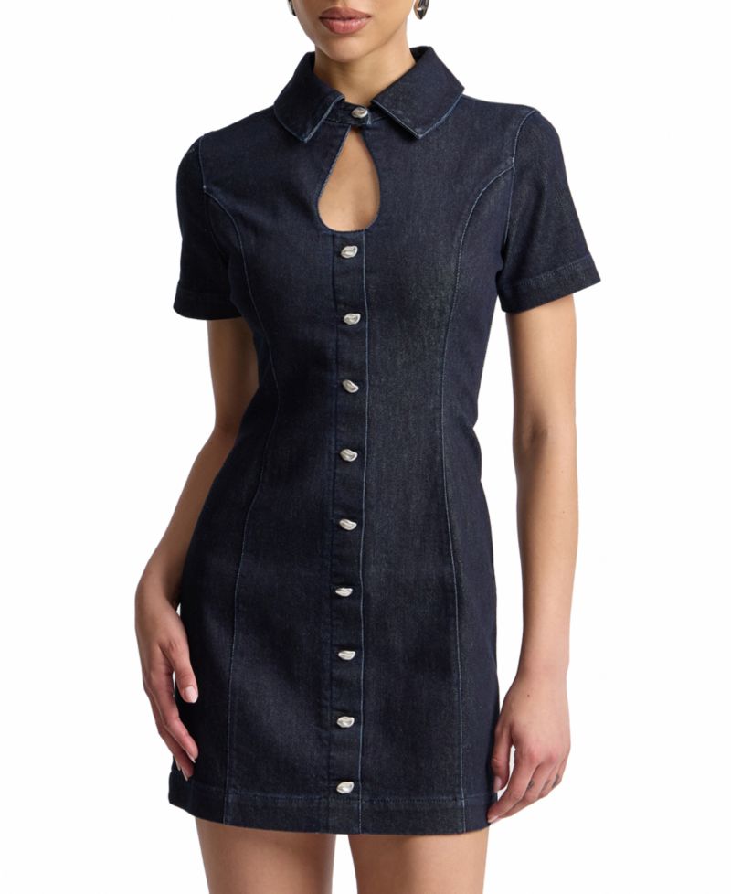 Women's Short-Sleeve Collared Dress