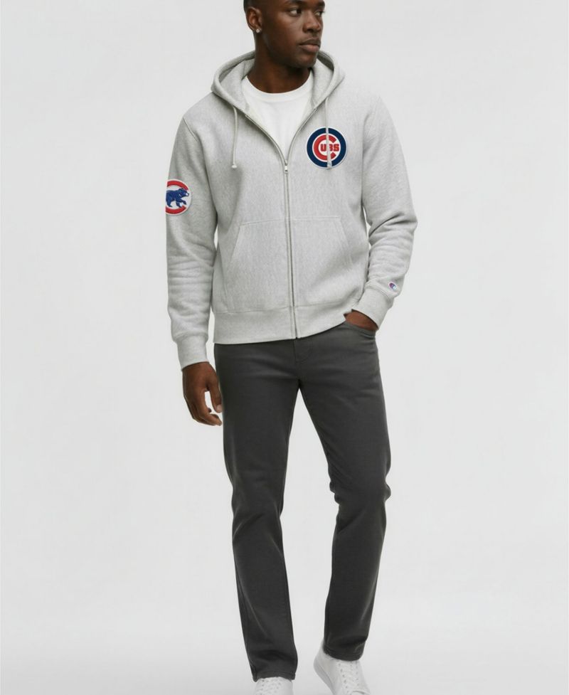 Men's Chicago Cubs Reverse Weave Full-Zip Fleece Hoodie