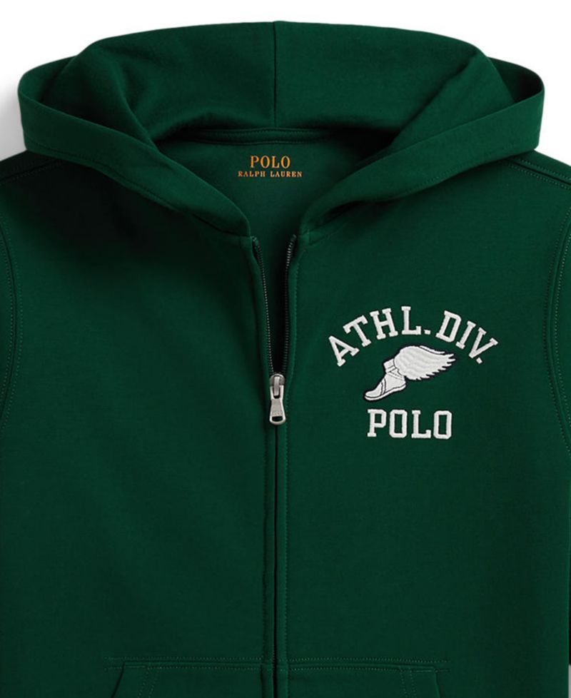 Boys' 8-20 Logo Double-Knit Full-Zip Hoodie