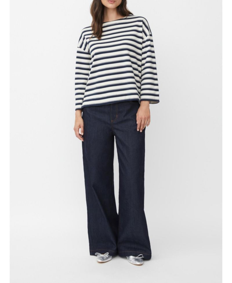 Women's Wide Leg Button Fastening Jeans