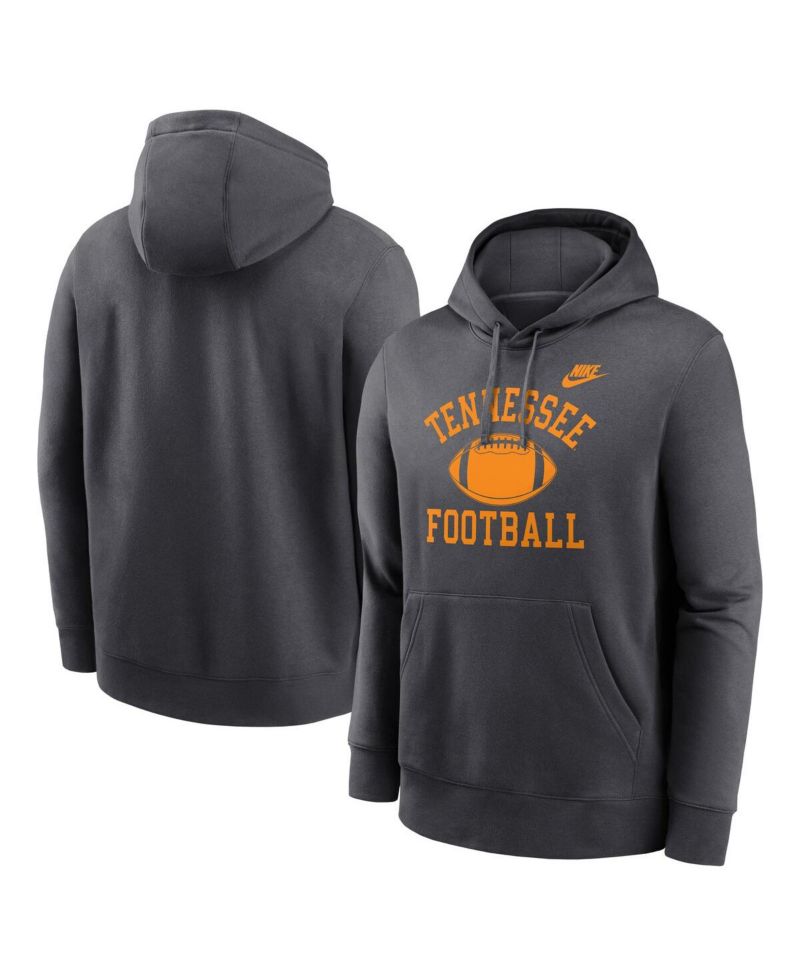 Men's Anthracite Tennessee Volunteers Legacy Football Icon Club Fleece Pullover Hoodie