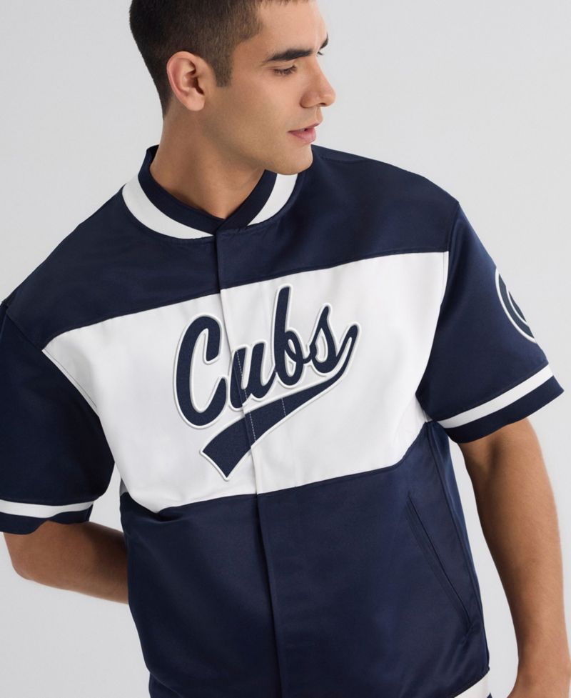 Men's Chicago Cubs Iconic Full-Snap Satin Jacket