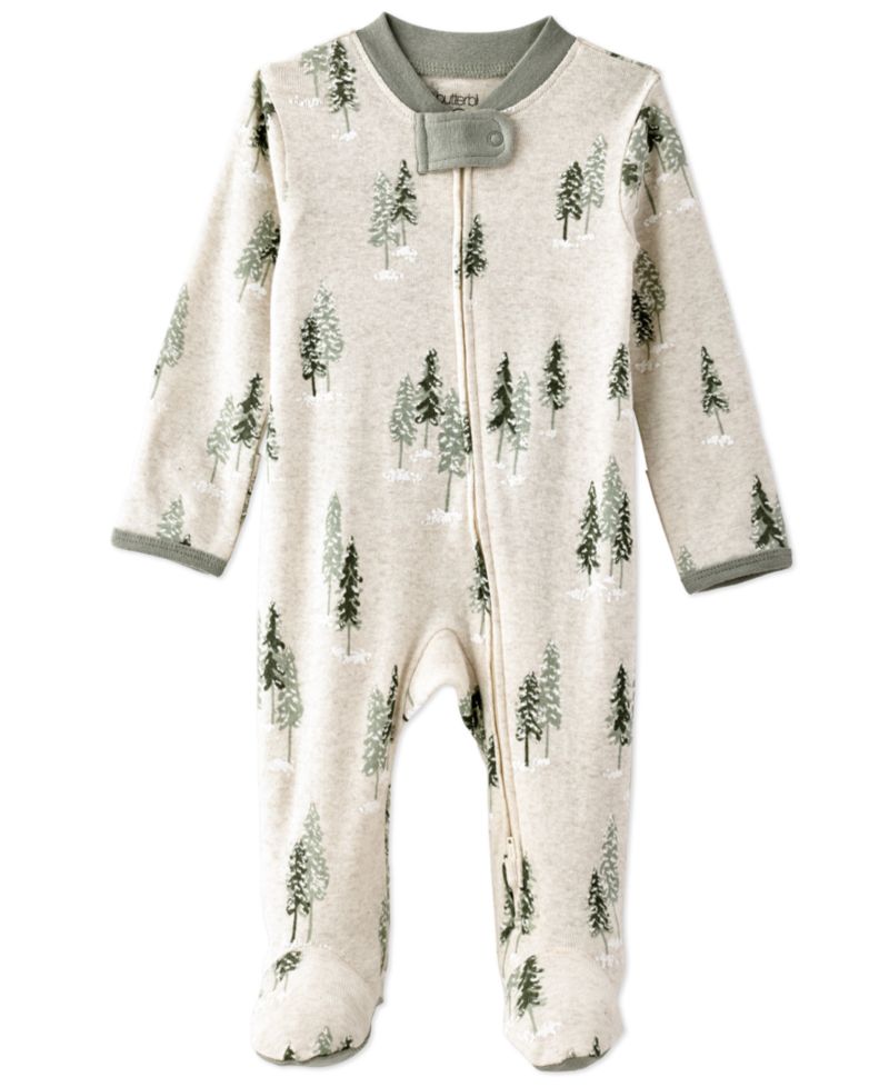 Baby Boys' and Baby Girls' Festive Holiday Print Footed Sleep and Play