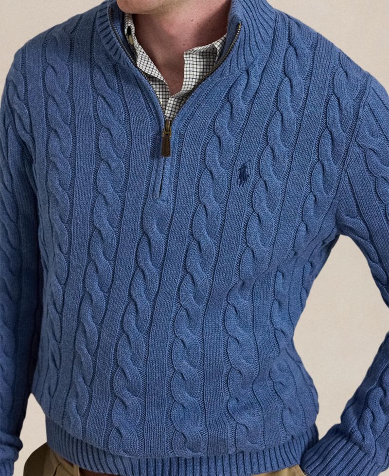 Men's Cable-Knit Cotton Sweater