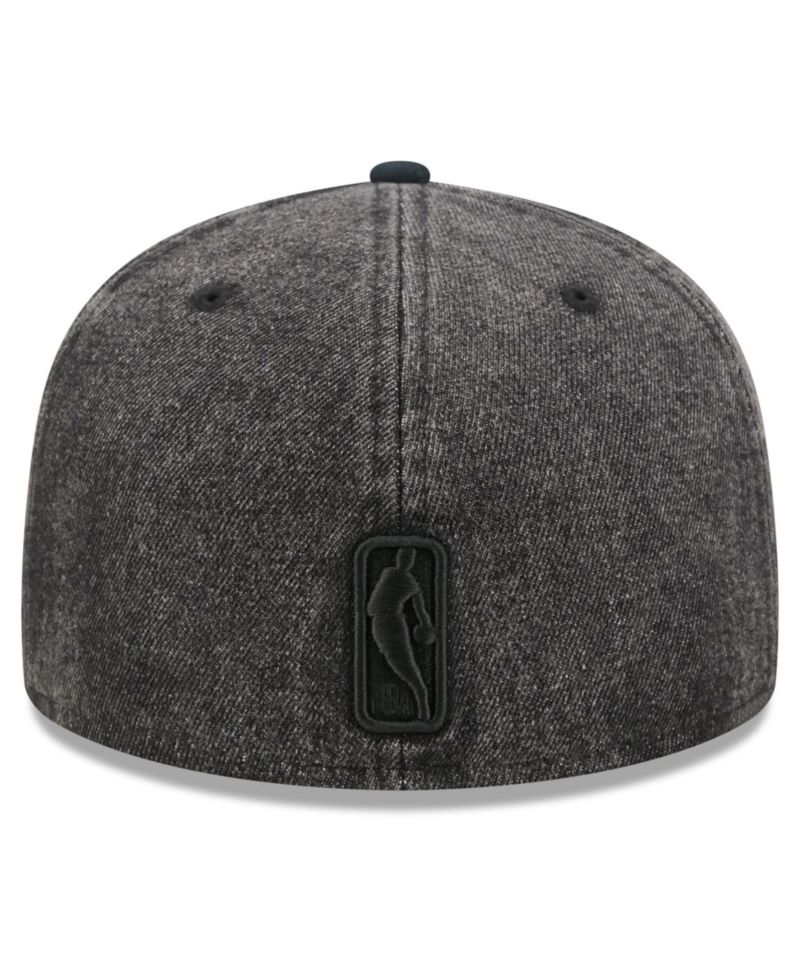Men's Black New York Knicks Washed Denim 59FIFTY Fitted Hat