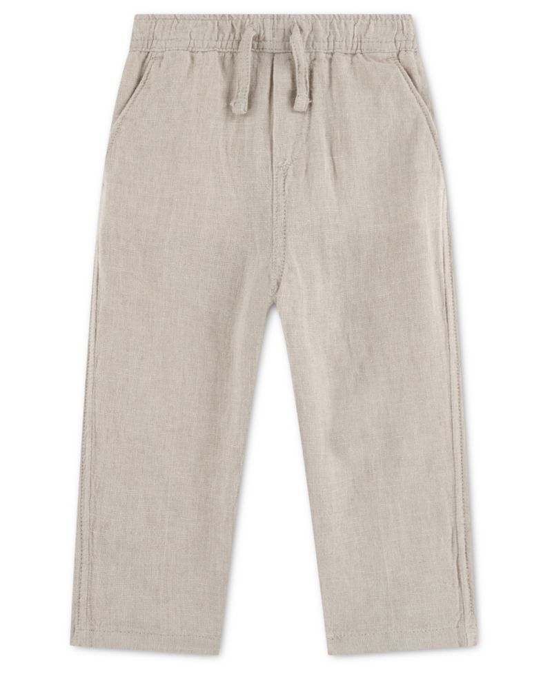 Baby Boys' Loose Linen Pull-On Pants