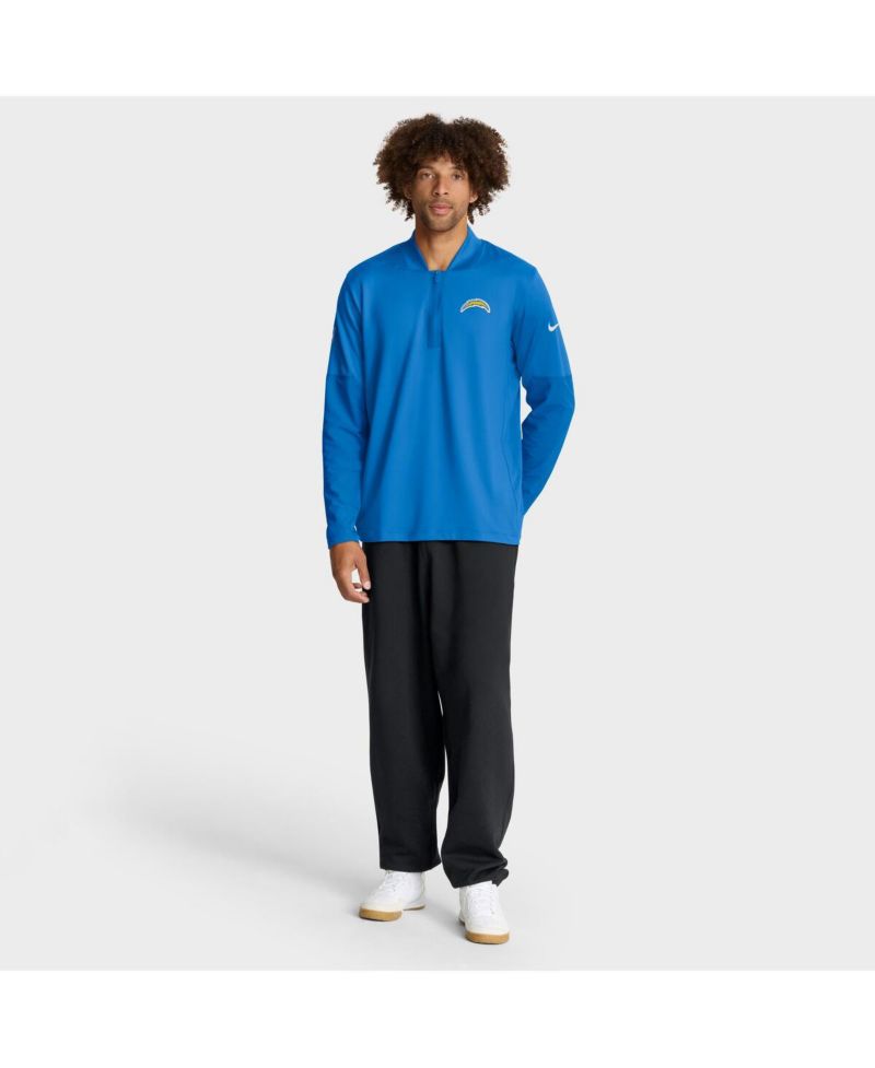 Men's Powder Blue Los Angeles Chargers Sideline Dri-FIT Half-Zip Pullover Sweatshirt