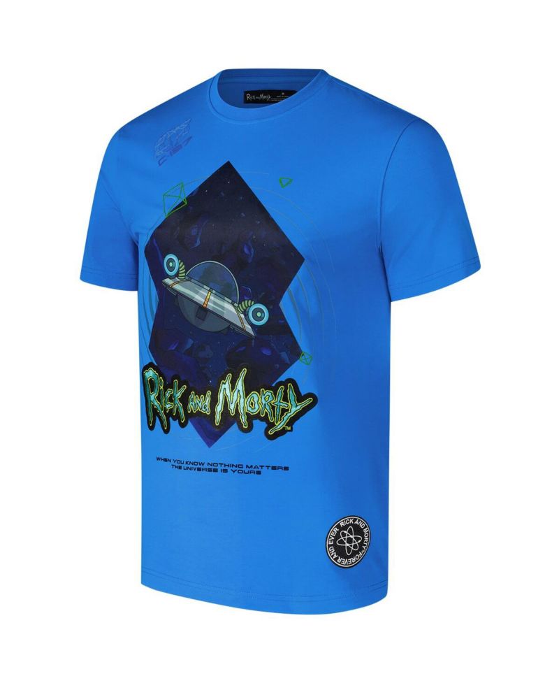 Men's Blue Rick and Morty Nothing Matters T-Shirt