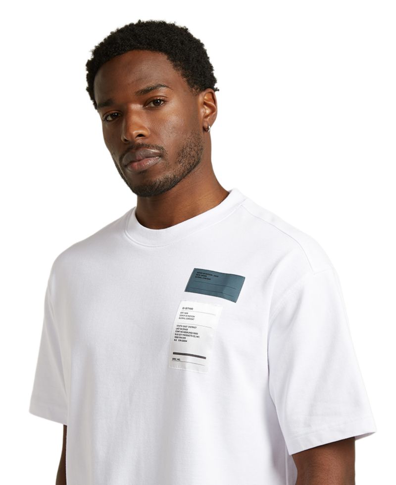 Men's Multi Chest Badge Relaxed-Fit T-Shirt