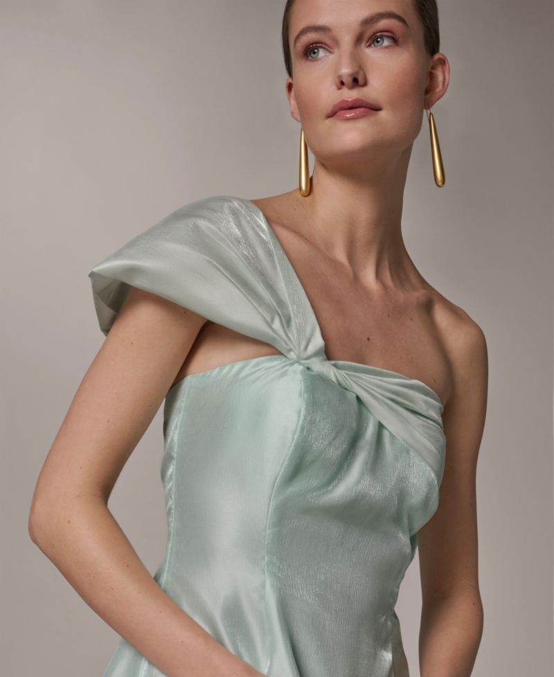Petite One-Shoulder Ball Gown