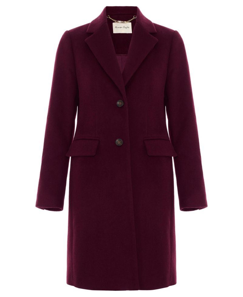 Women's Lydia Wool-Blend Mid-Length Lined Coat