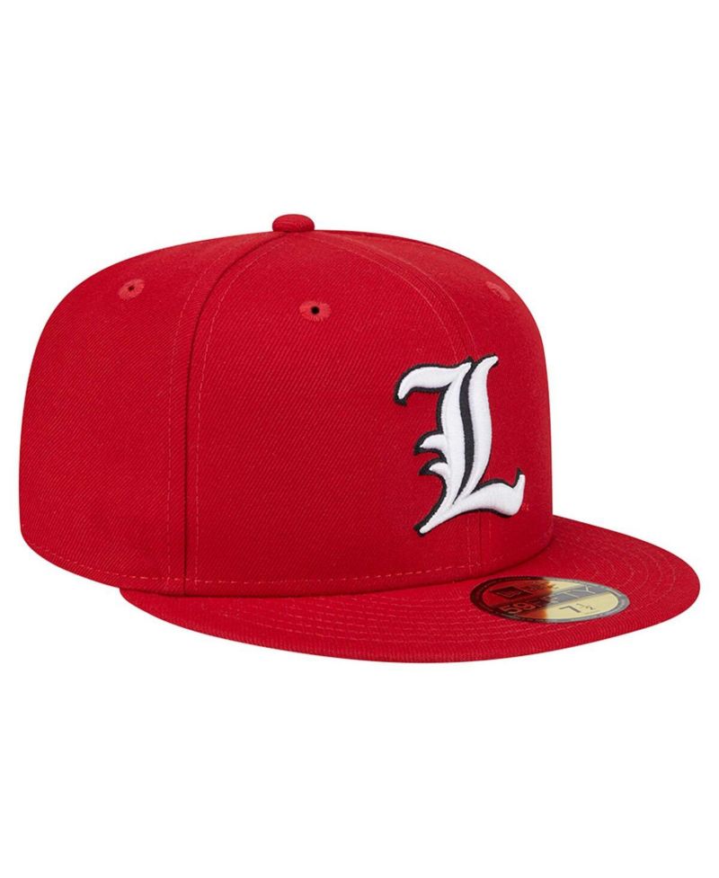 Men's Red Louisville Cardinals 59FIFTY Fitted Hat