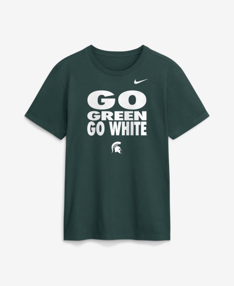 Men's Nike Green Michigan State Spartans 2026 Sideline Dri-FIT Slogan T-Shirt