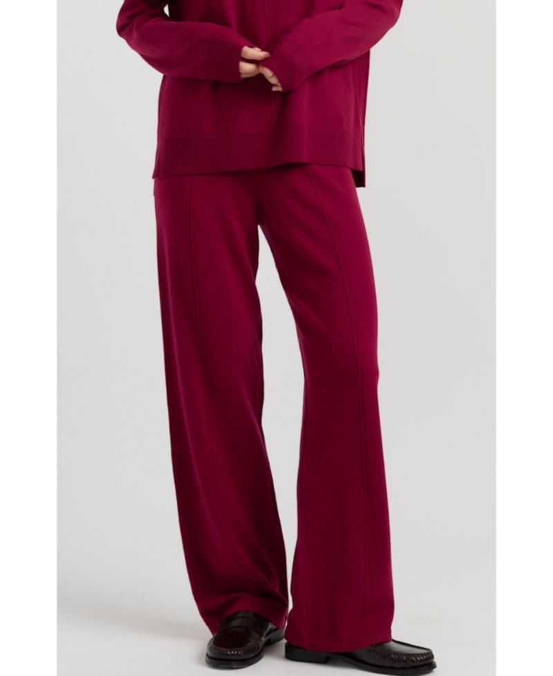 Women's Chinti and Parker Wool and Cashmere Wide Leg Track Pant