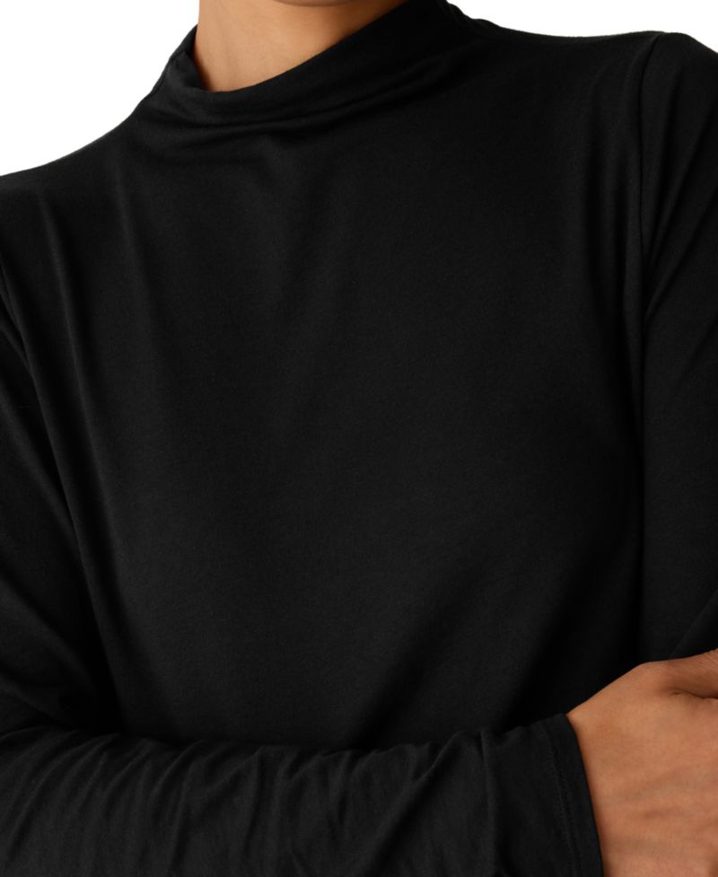 Women's Funnel-Neck Long-Sleeve T-Shirt