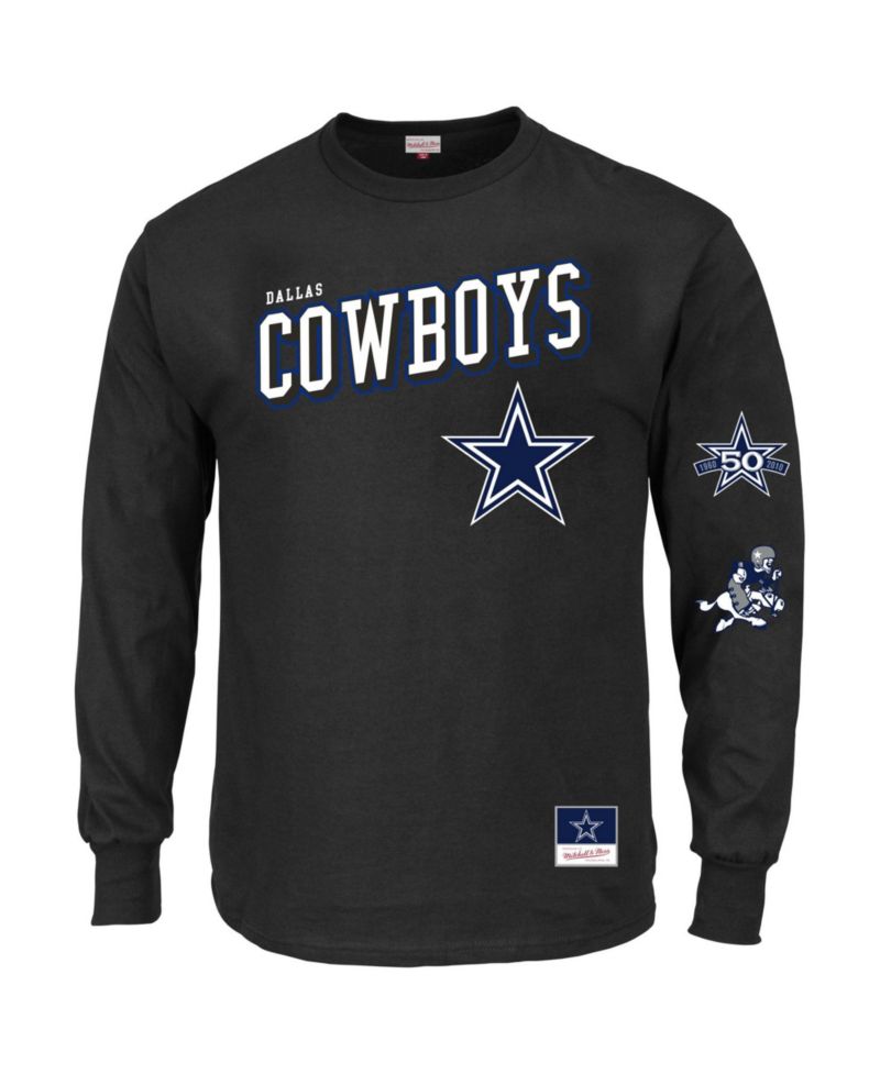 Men's Black Dallas Cowboys Big & Tall Training Camp Long Sleeve T-Shirt