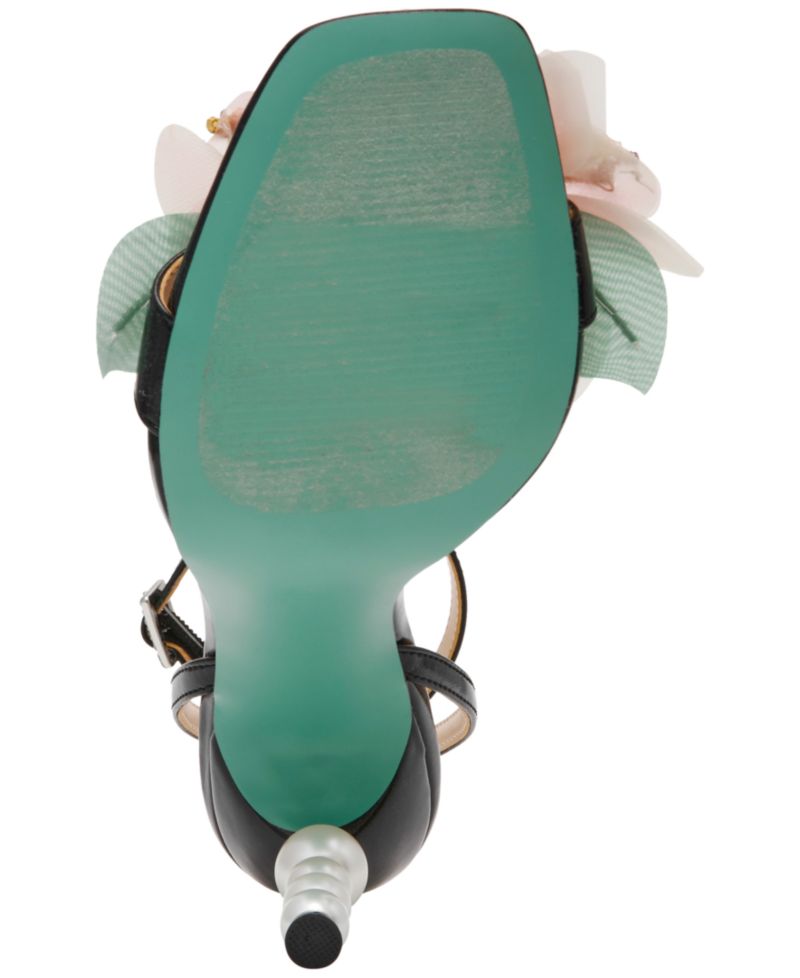 Women's Kasie Floral Imitation Pearl Heel Dress Sandals