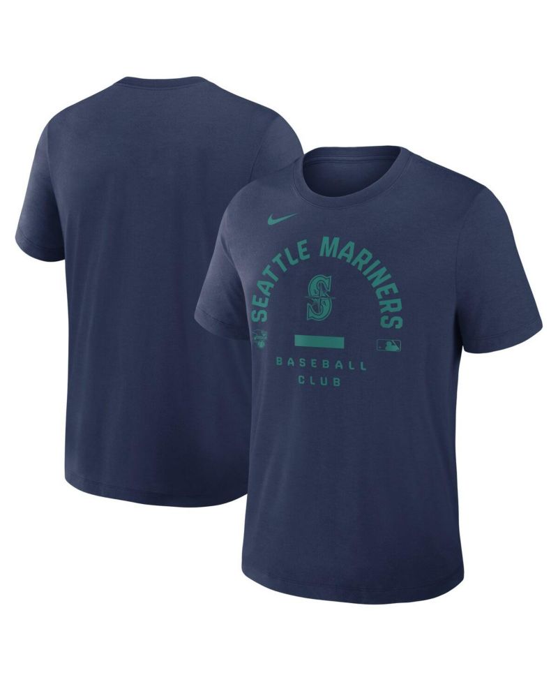 Men's Navy Seattle Mariners Authentic Collection Early Work Tri-Blend Dri-FIT T-Shirt