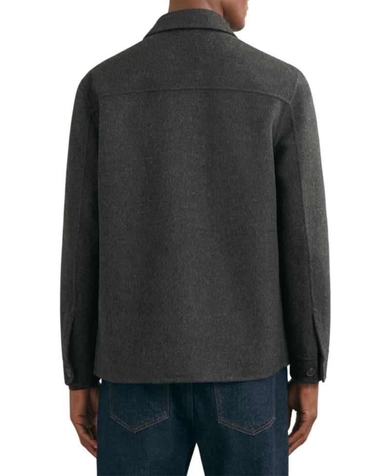 Men's Net Wool-Blend Regular-Fit Shirt Jacket