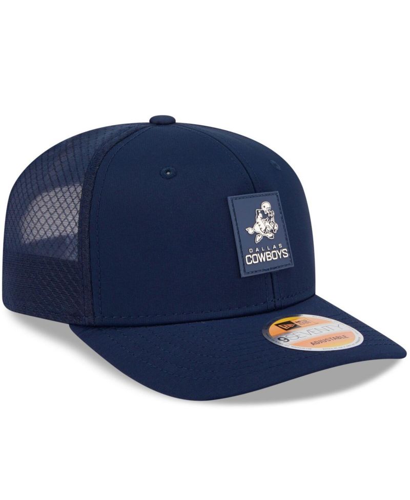 Men's Navy Dallas Cowboys 2025 Sideline Throwback 9SEVENTY Trucker Adjustable Hat