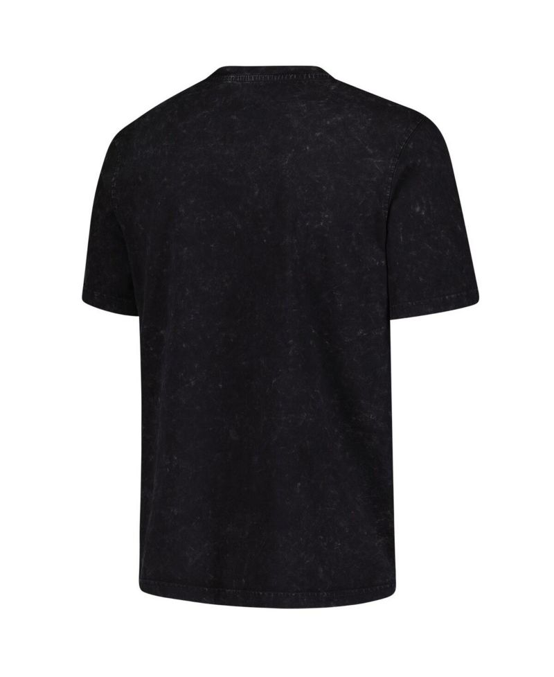 Men's and Women's Black Dallas Wings Rock Roll Collection Angus Mineral Wash T-Shirt