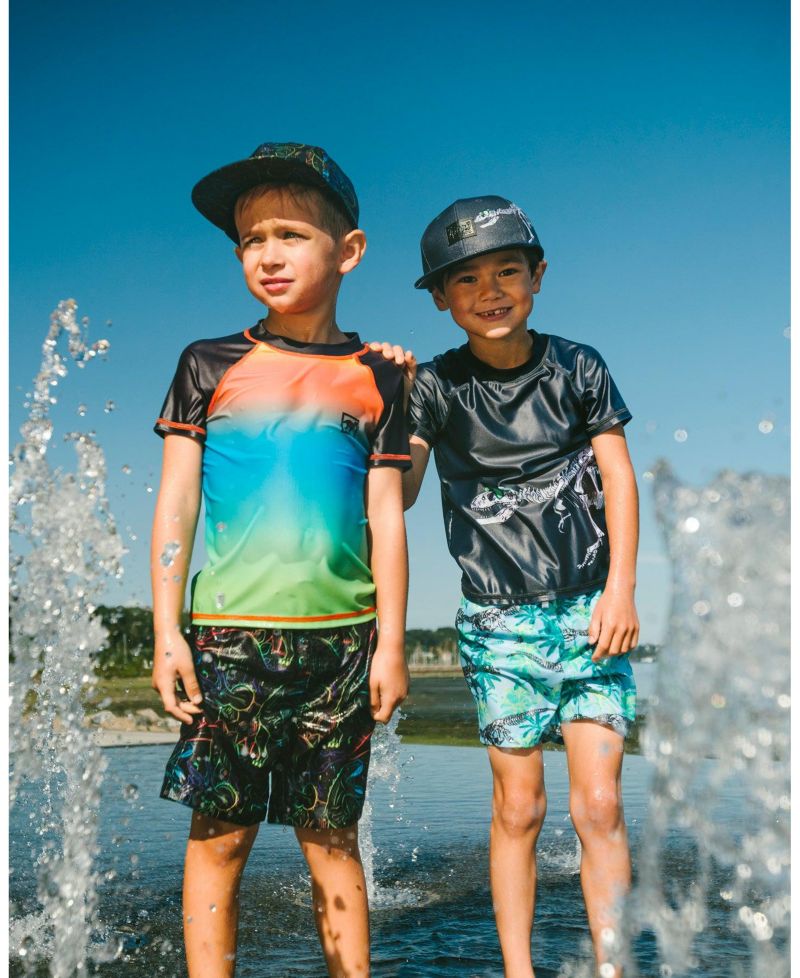 Baby Boys Swim Trunks Dinosaur Print