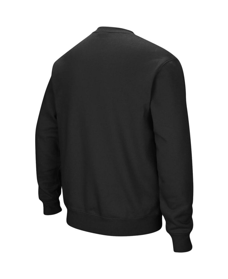 Men's Black ECU Pirates Arch & Logo Tackle Twill Pullover Sweatshirt
