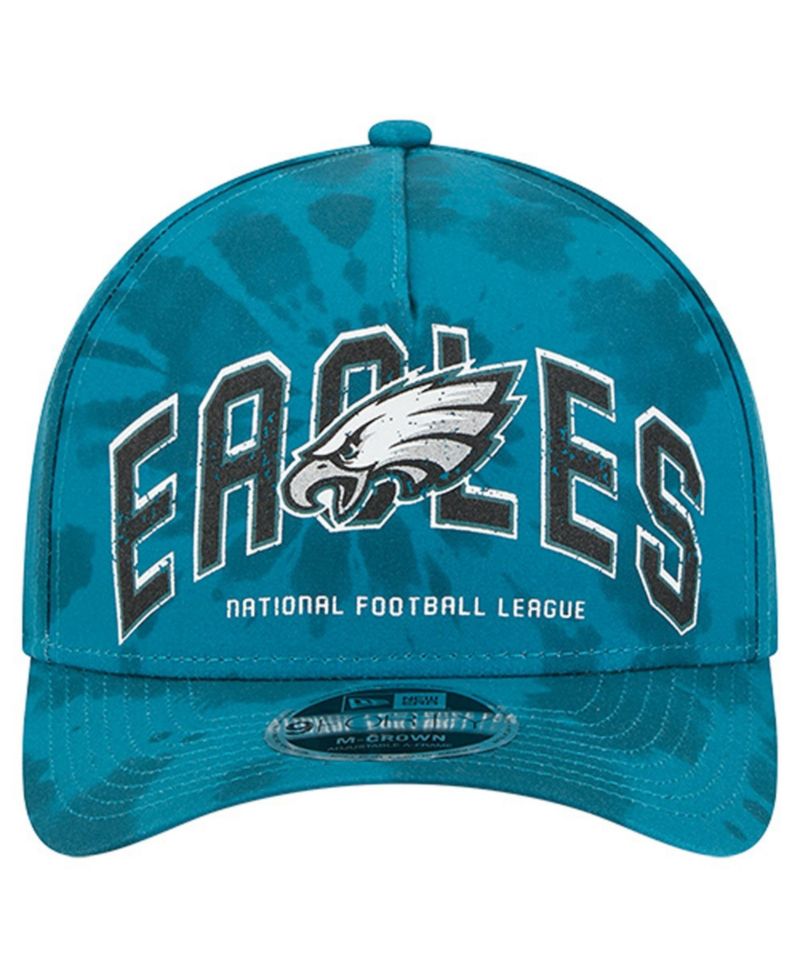 Men's Midnight Green Philadelphia Eagles Tie Dye Fade 9Forty M-Crown A-Frame Adjustable Hat