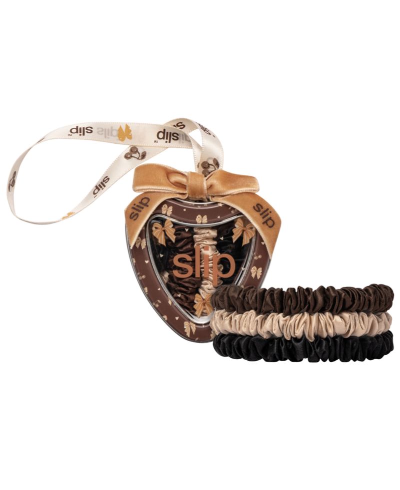 3-Piece Pure Silk Skinny Scrunchie Trio Set