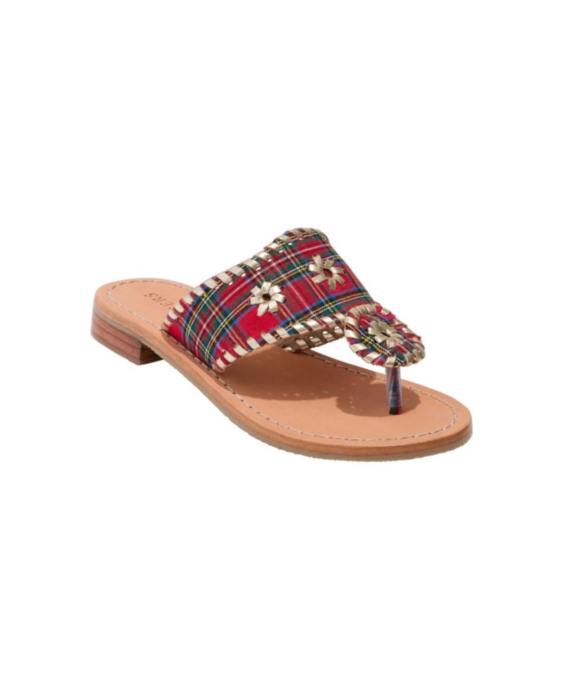Big Girls Jacks Gum Rubber Sole Flat Sandals