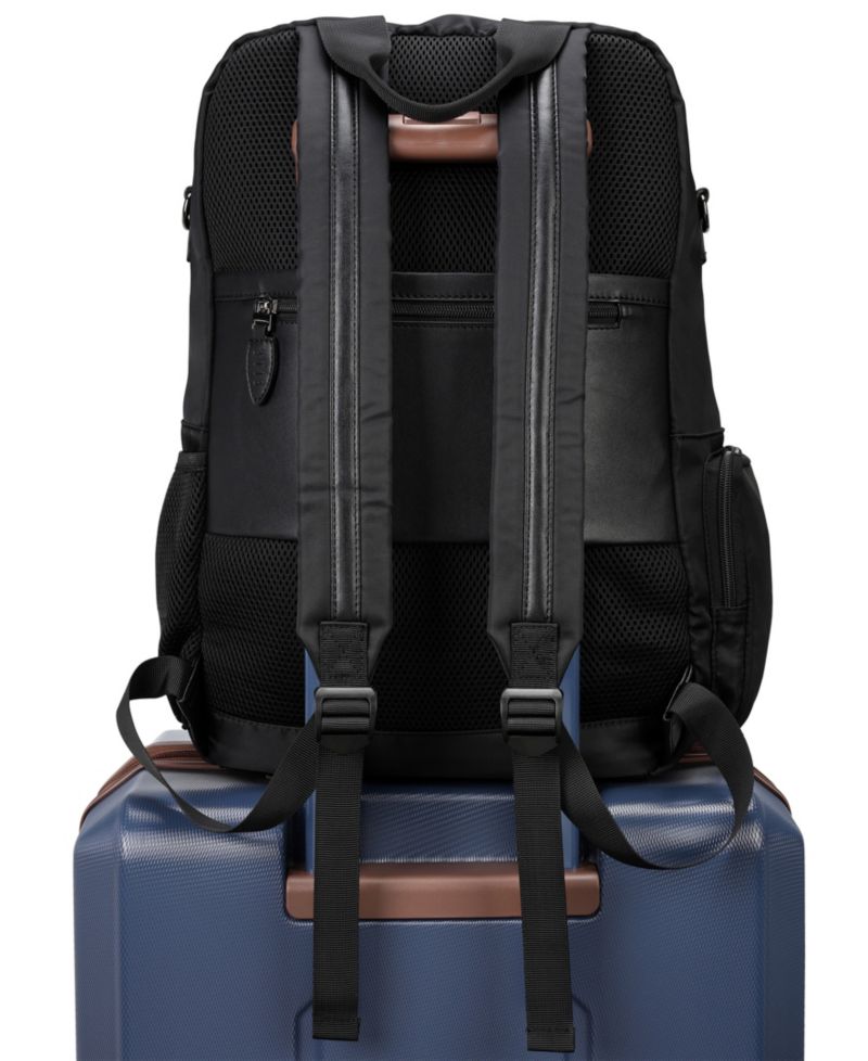 Voyage 17.5" Twill and Faux Leather Backpack