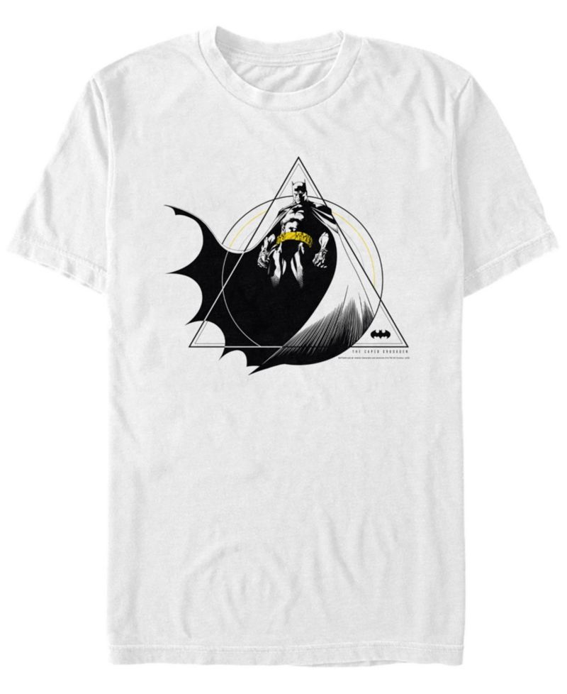 DC Men's Geometric Batman Power Pose Short Sleeve T-Shirt