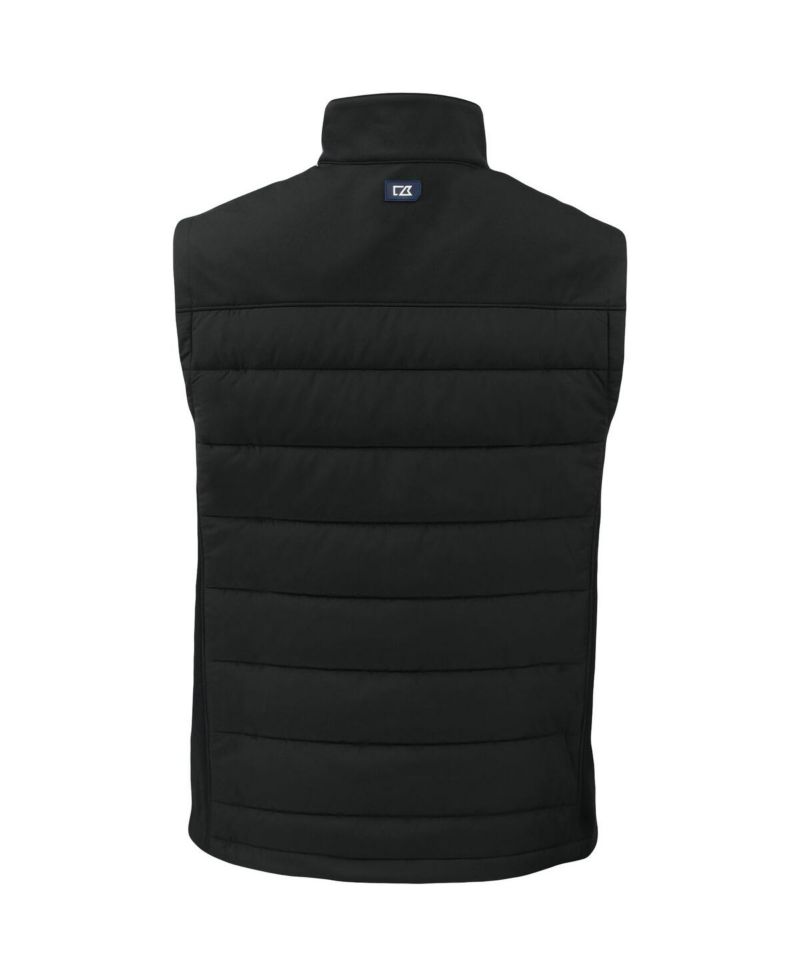 Men's Black Green Bay Packers Primary Mark Evoke PrimaLoft Hybrid Eco Softshell Full-Zip Vest