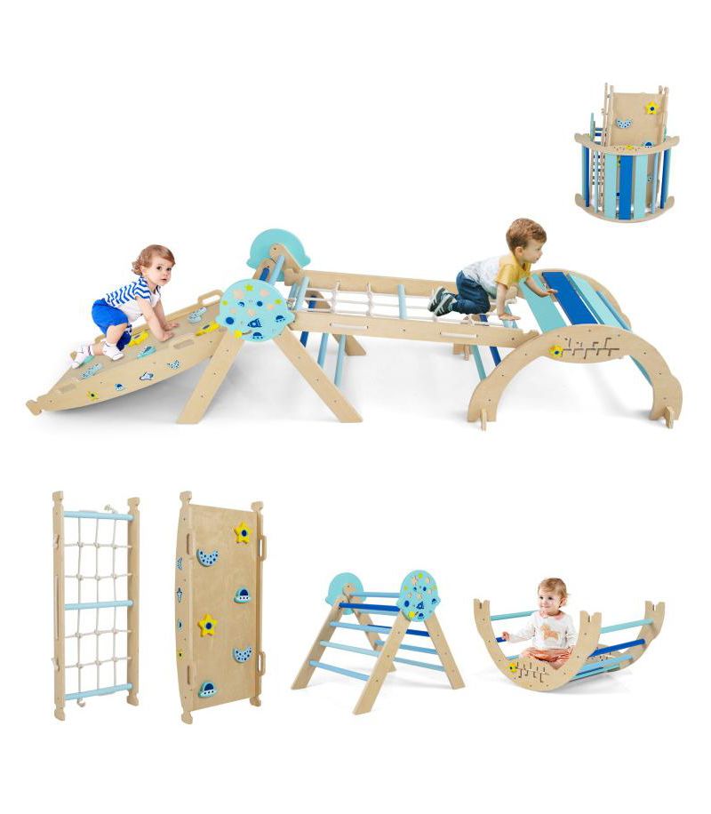 8-in-1 Unicorn Theme Foldable Climbing Set