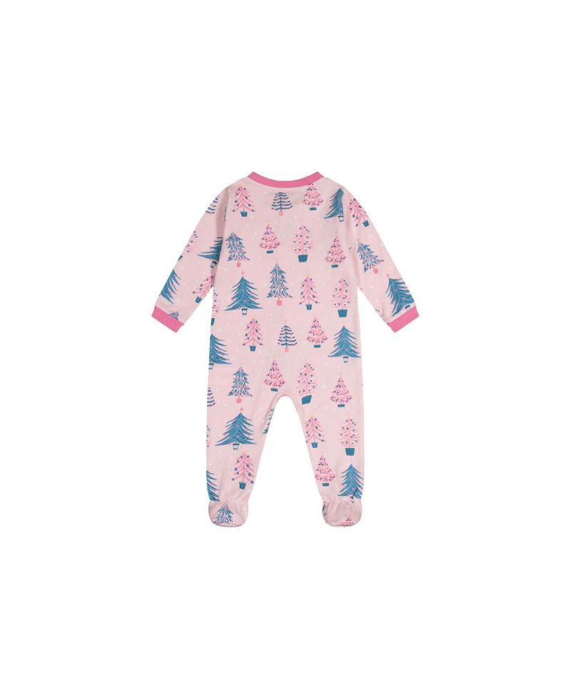 Baby Girl (3M-24M) Cotton Tree Print One Piece Pajama