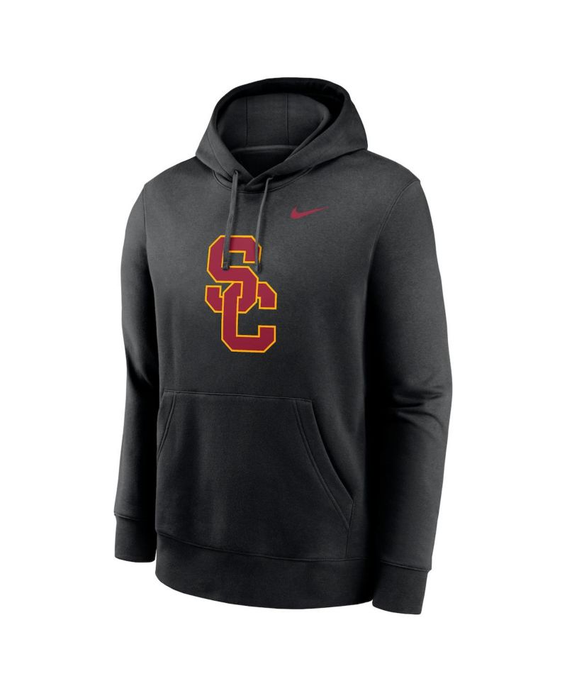 Men's Black USC Trojans Primetime Evergreen Club Fleece Pullover Hoodie