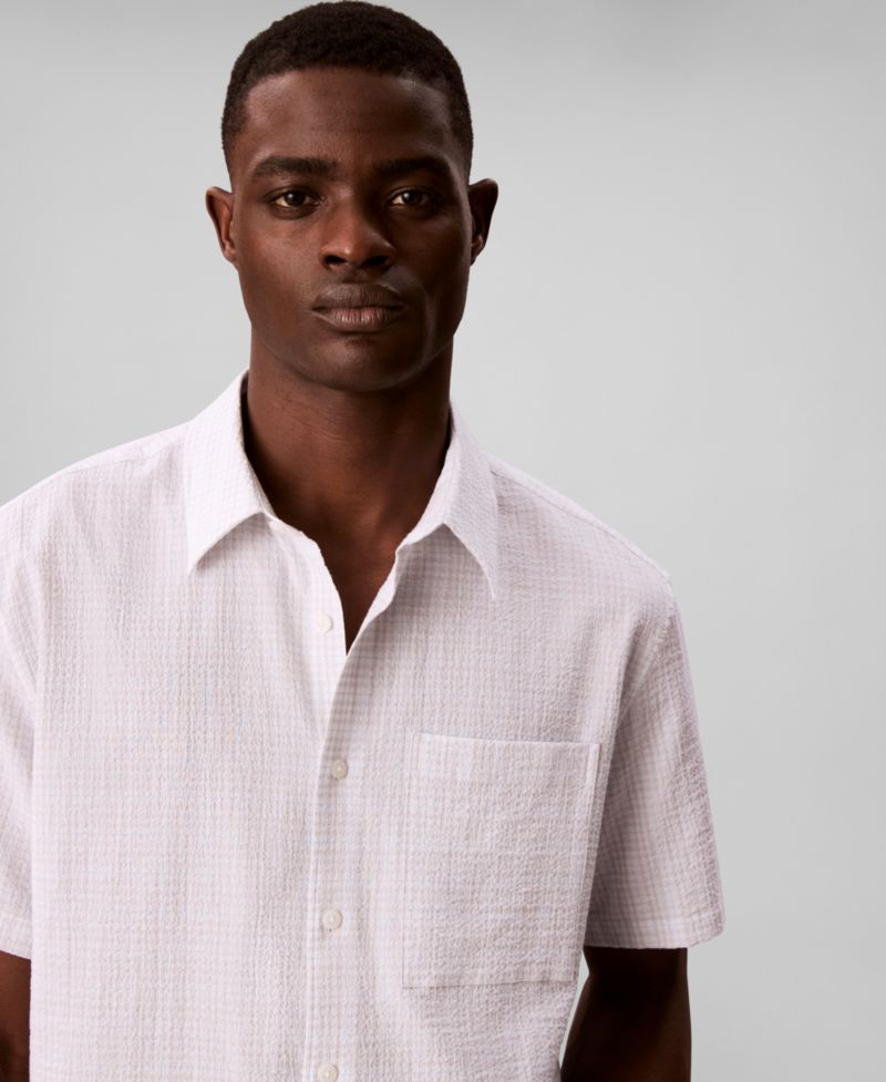 Men's Short-Sleeve Crinkle Poplin Shirt
