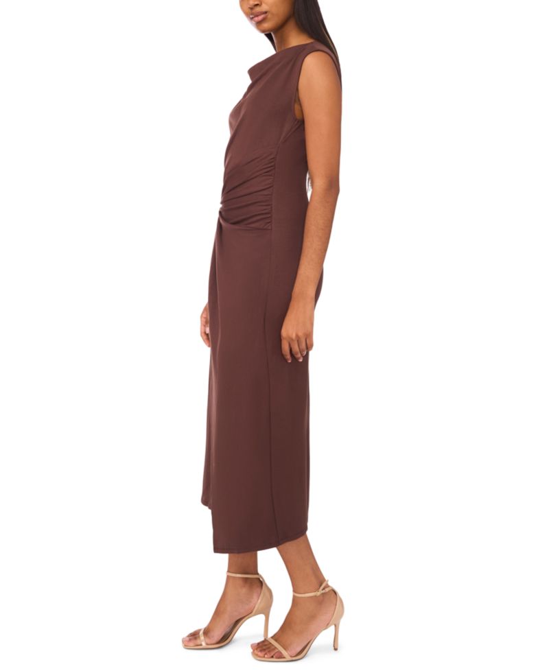 Petite Sleeveless Wrap Midi Dress