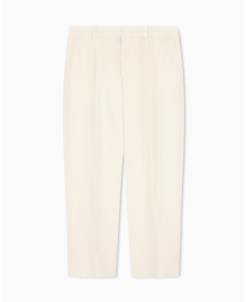 Men's White Edition Cotton Pleat Pants