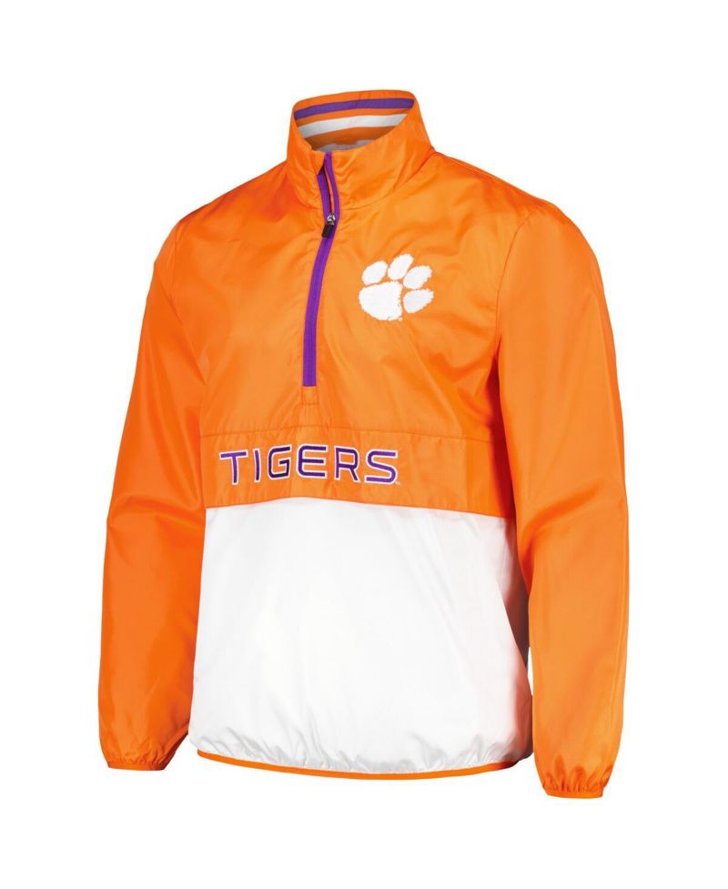 Men's Orange Clemson Tigers Cornerman Half-Zip Top