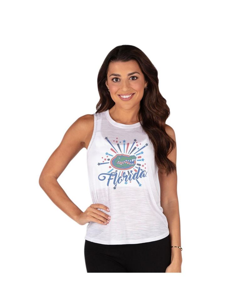 Women's White Florida Gators Infuse Knit Tank Top