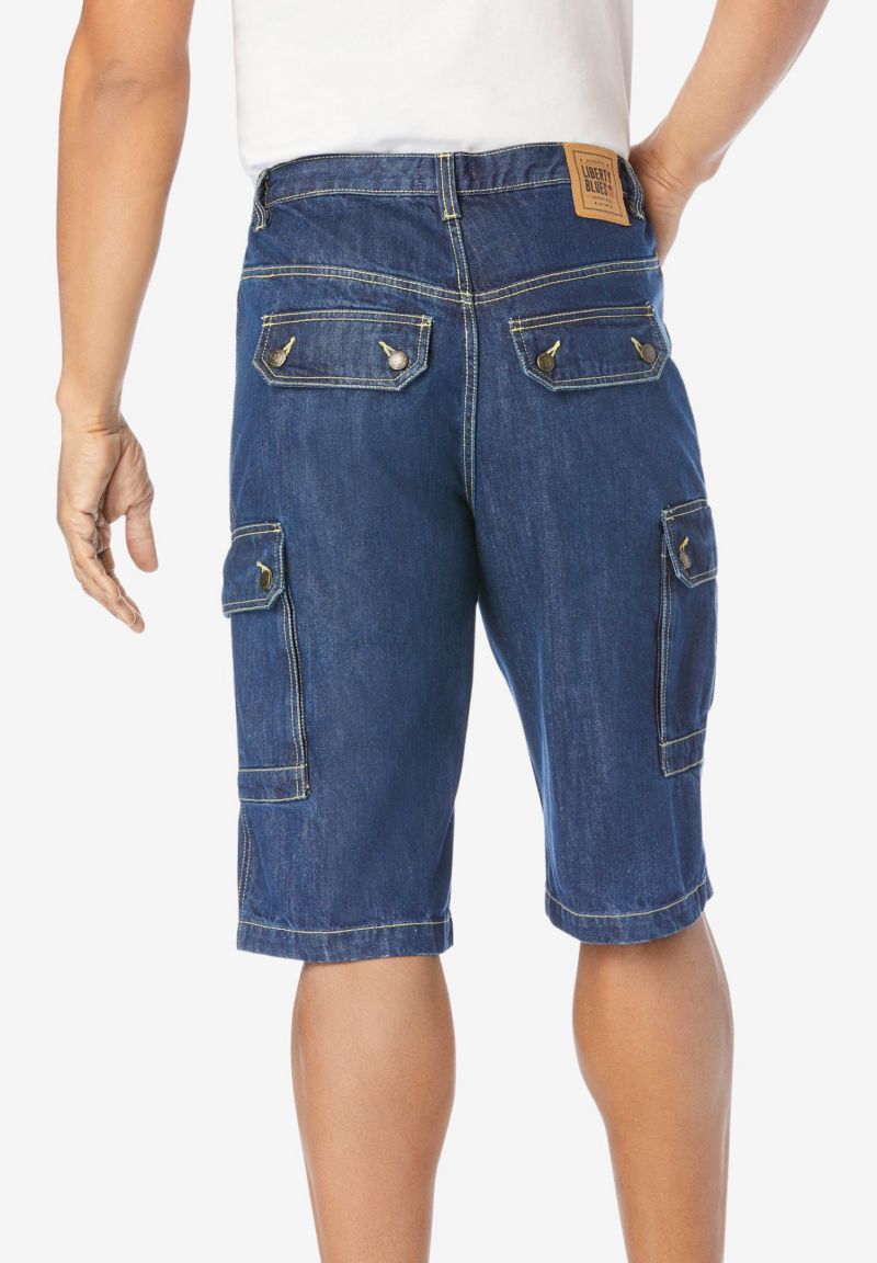 Men's Denim Cargo Shorts